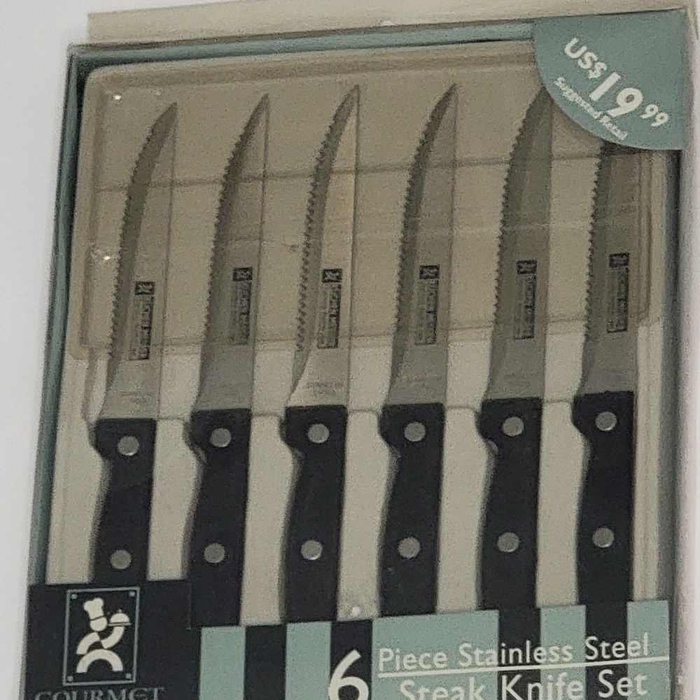 Black Stainless Steel Steak Knife Set